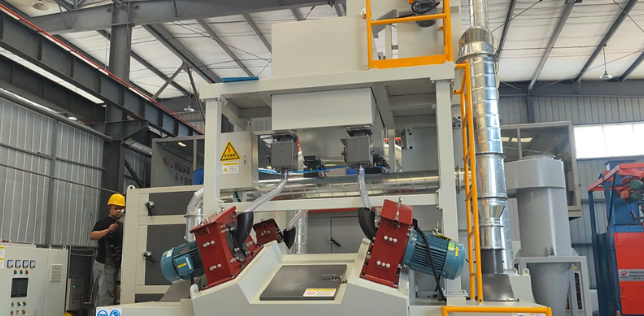 滨州板材除锈强化,通过式抛丸机应用案例